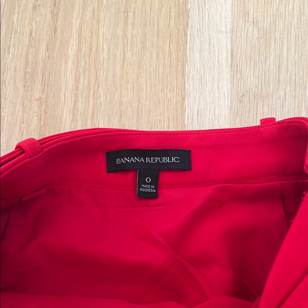 Banana Republic Red Tie Front Pencil Skirt - Picture 2 of 5